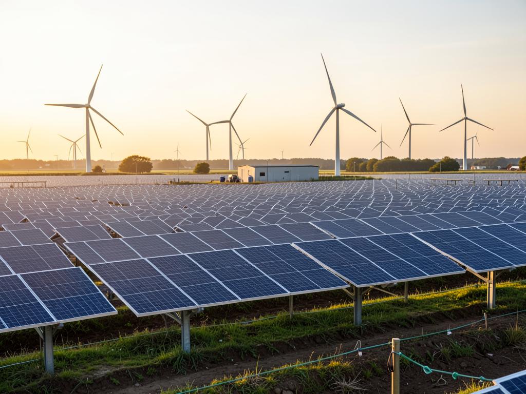 Panneaux photovoltaïques et éoliennes